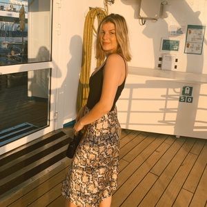 Silk snake skin skirt